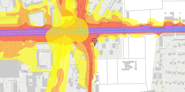 Trafikstøjkort på Borgmester Fischers Vej 3, 15. th, 2000 Frederiksberg