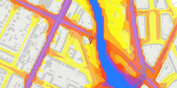 Trafikstøjkort på Borups Alle 103, st. th, 2000 Frederiksberg