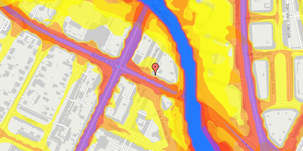 Trafikstøjkort på Borups Alle 110, st. , 2000 Frederiksberg