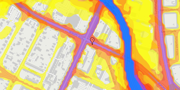 Trafikstøjkort på Borups Alle 115, 1. , 2000 Frederiksberg