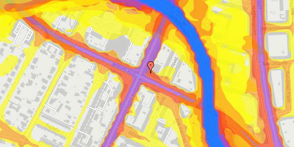 Trafikstøjkort på Borups Alle 116, 1. th, 2000 Frederiksberg