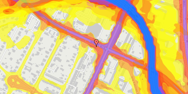 Trafikstøjkort på Borups Alle 121, st. 2, 2000 Frederiksberg