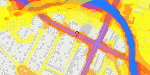 Trafikstøjkort på Borups Alle 125, st. th, 2000 Frederiksberg