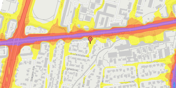 Trafikstøjkort på Broderskabsvej 2, 2000 Frederiksberg