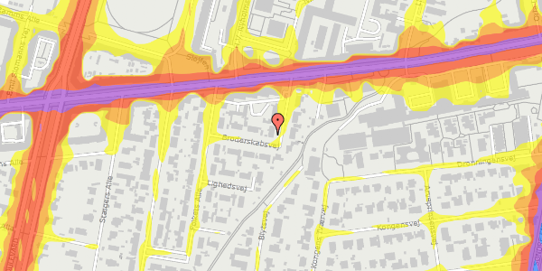 Trafikstøjkort på Broderskabsvej 8, 1. , 2000 Frederiksberg