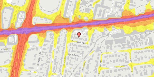 Trafikstøjkort på Broderskabsvej 14, 2000 Frederiksberg