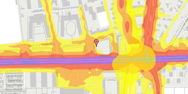 Trafikstøjkort på Camilla Nielsens Vej 32, st. th, 2000 Frederiksberg