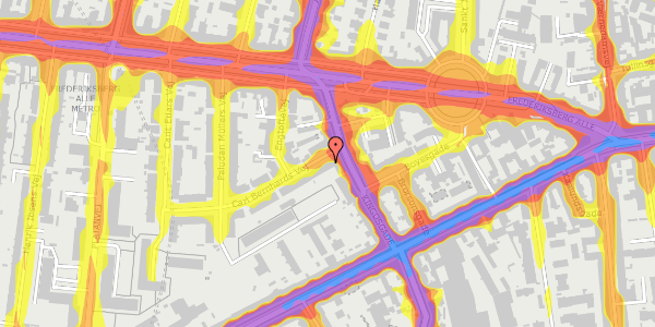 Trafikstøjkort på Carl Bernhards Vej 3, 1. tv, 1817 Frederiksberg C