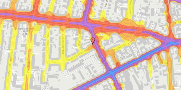 Trafikstøjkort på Carl Bernhards Vej 4, 1. tv, 1817 Frederiksberg C