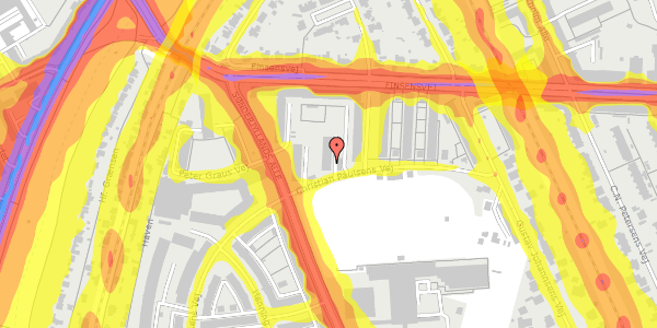 Trafikstøjkort på Christian Paulsens Vej 26, 1. 3, 2000 Frederiksberg