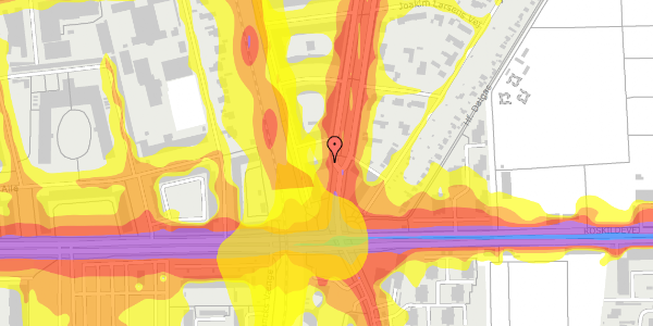 Trafikstøjkort på Dalgas Boulevard 1, st. 13, 2000 Frederiksberg