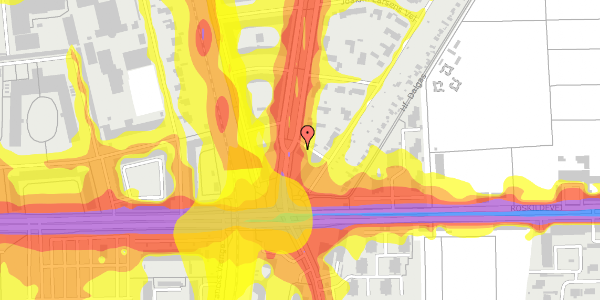 Trafikstøjkort på Dalgas Boulevard 2, 1. 107, 2000 Frederiksberg