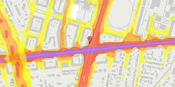 Trafikstøjkort på Dalgas Boulevard 59, st. 4, 2000 Frederiksberg