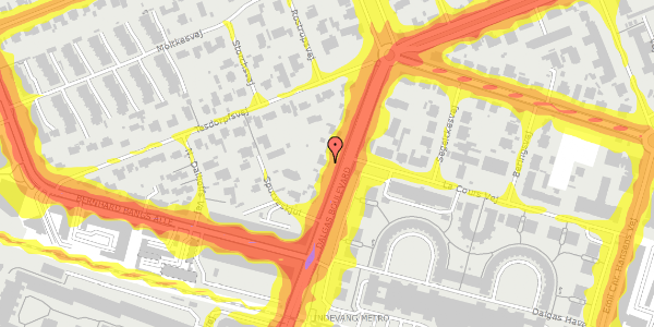 Trafikstøjkort på Dalgas Boulevard 157, 2000 Frederiksberg