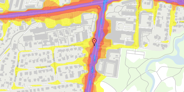 Trafikstøjkort på Dronningensvej 1, 2000 Frederiksberg