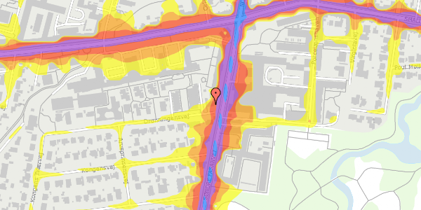 Trafikstøjkort på Dronningensvej 2, st. , 2000 Frederiksberg