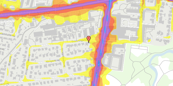 Trafikstøjkort på Dronningensvej 5, st. , 2000 Frederiksberg