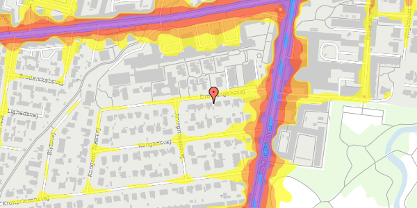 Trafikstøjkort på Dronningensvej 11, 1. , 2000 Frederiksberg