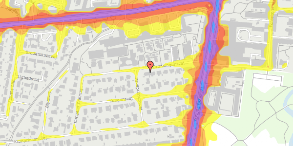 Trafikstøjkort på Dronningensvej 15, st. , 2000 Frederiksberg