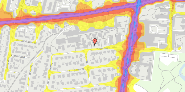 Trafikstøjkort på Dronningensvej 16, 2000 Frederiksberg