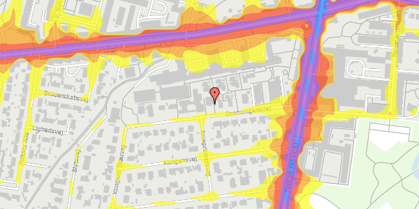 Trafikstøjkort på Dronningensvej 18, 2000 Frederiksberg