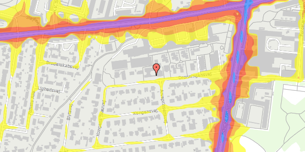 Trafikstøjkort på Dronningensvej 24, 2000 Frederiksberg