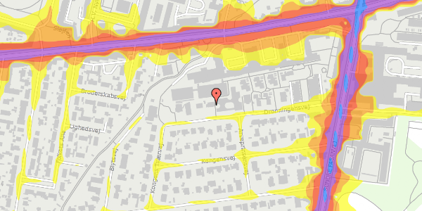 Trafikstøjkort på Dronningensvej 26, 2000 Frederiksberg