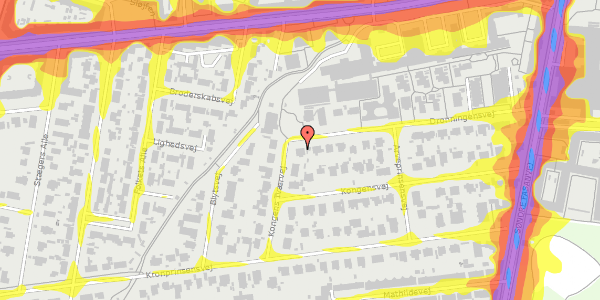 Trafikstøjkort på Dronningensvej 29, 1. , 2000 Frederiksberg