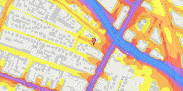 Trafikstøjkort på Dronning Olgas Vej 7, 1. th, 2000 Frederiksberg