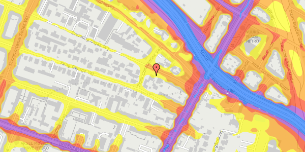 Trafikstøjkort på Dronning Olgas Vej 11, 1. , 2000 Frederiksberg