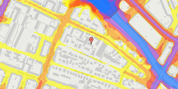 Trafikstøjkort på Dronning Olgas Vej 20B, st. tv, 2000 Frederiksberg