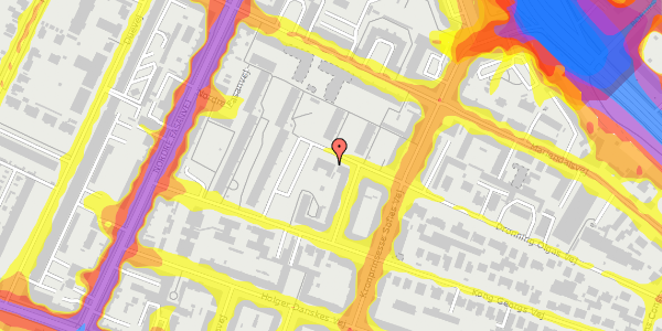 Trafikstøjkort på Dronning Olgas Vej 57A, 1. , 2000 Frederiksberg