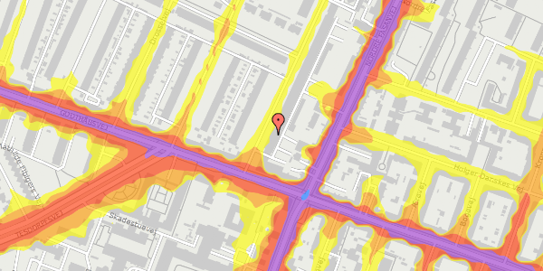 Trafikstøjkort på Duevej 6, 6. , 2000 Frederiksberg