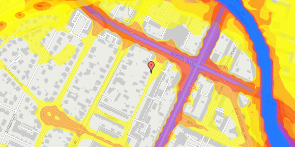 Trafikstøjkort på Duevej 109, 2000 Frederiksberg