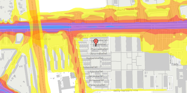 Trafikstøjkort på Egeskellet 10, 2000 Frederiksberg