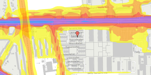 Trafikstøjkort på Egeskellet 14, 2000 Frederiksberg