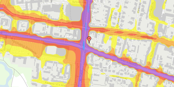 Trafikstøjkort på Falkoner Alle 2, 1. , 2000 Frederiksberg