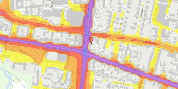 Trafikstøjkort på Falkoner Alle 4, st. tv, 2000 Frederiksberg