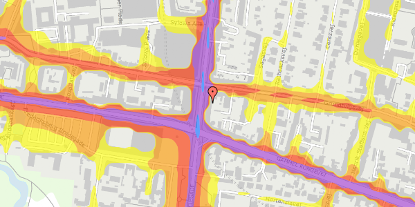 Trafikstøjkort på Falkoner Alle 6, st. , 2000 Frederiksberg