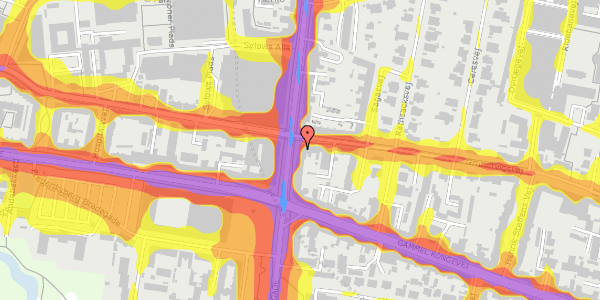 Trafikstøjkort på Falkoner Alle 8, st. 1, 2000 Frederiksberg