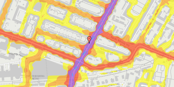 Trafikstøjkort på Falkoner Alle 31, st. , 2000 Frederiksberg