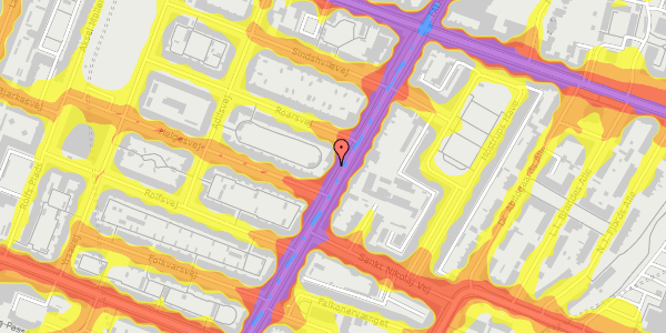 Trafikstøjkort på Falkoner Alle 43, st. , 2000 Frederiksberg