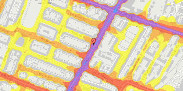 Trafikstøjkort på Falkoner Alle 45, st. , 2000 Frederiksberg