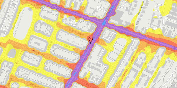 Trafikstøjkort på Falkoner Alle 49, st. 1, 2000 Frederiksberg