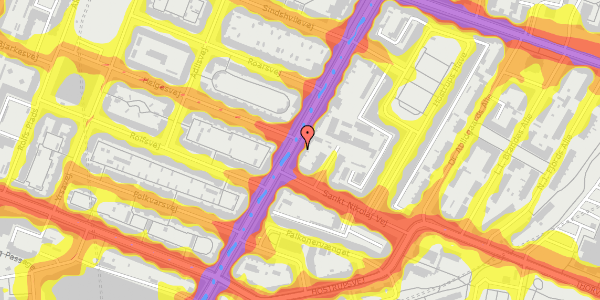 Trafikstøjkort på Falkoner Alle 52, st. mf, 2000 Frederiksberg