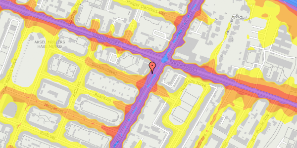 Trafikstøjkort på Falkoner Alle 53, 6. 612, 2000 Frederiksberg