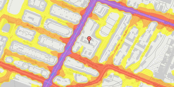 Trafikstøjkort på Falkoner Alle 56C, st. , 2000 Frederiksberg