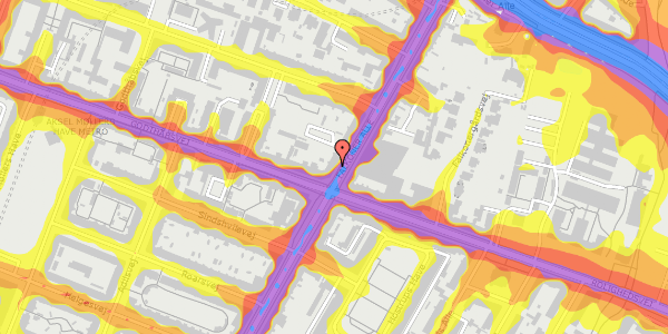 Trafikstøjkort på Falkoner Alle 59, 2. th, 2000 Frederiksberg