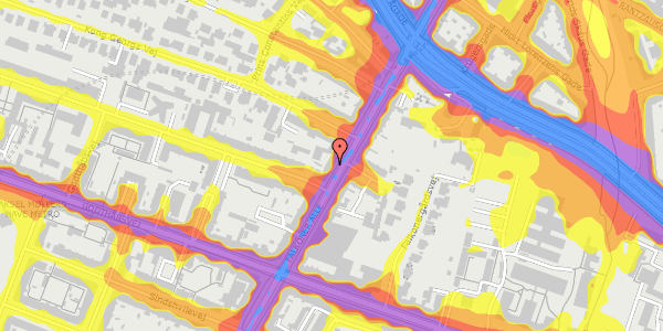 Trafikstøjkort på Falkoner Alle 73A, st. th, 2000 Frederiksberg