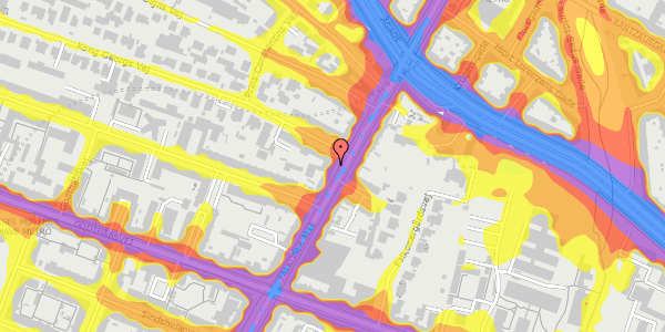 Trafikstøjkort på Falkoner Alle 75, st. , 2000 Frederiksberg